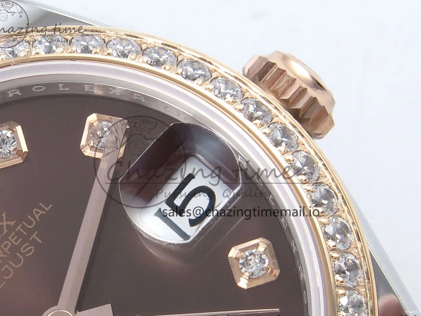 Bezel Diamonds DateJust 278381RBR Diamonds ARF 904L 1:1 Steel Dial Bracelet SS RG 31 Jubilee Edition Brown Best on ETA 2688 0402